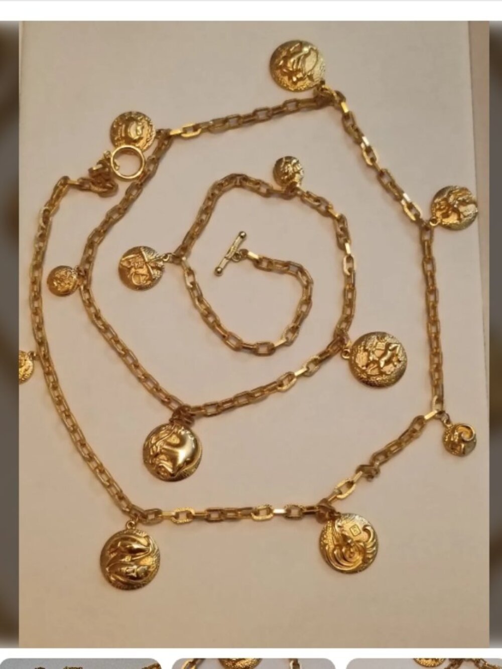 Fendi Vintage RARE 60" Zodiac Necklace